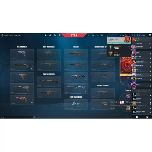  Skin dolu valorant hesabı indirim yaparım